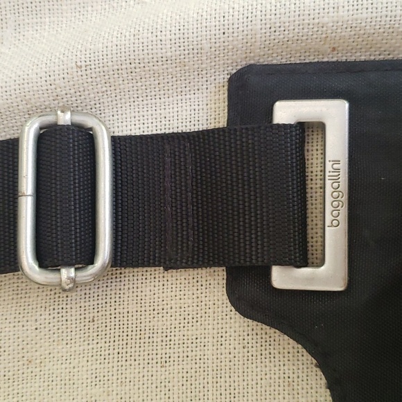 Baggalini Crossbody Slim Shoulder Bag Black Silver - Picture 4 of 5